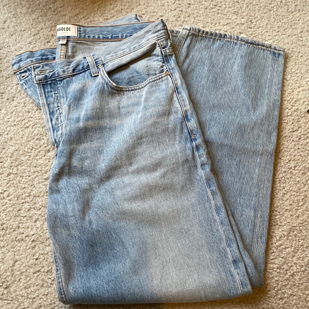 Agolde Wide Leg foldover Jeans!